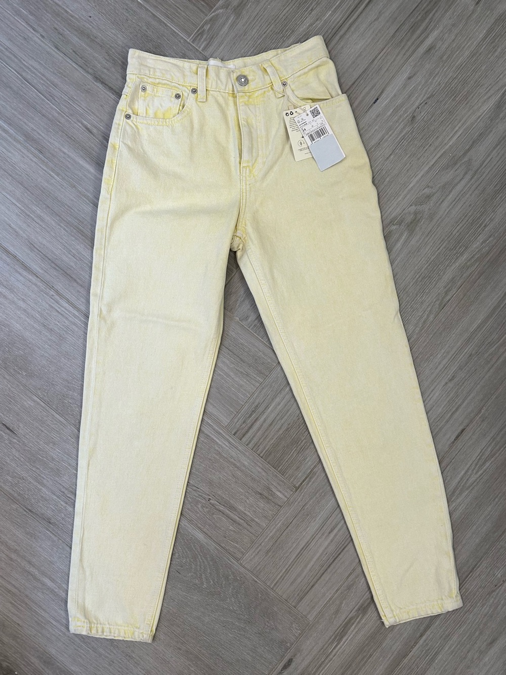 Mango Women's Mom Yellow Jeans Size 2 NEW